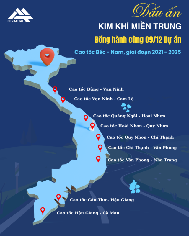 Cung cấp thép cho 9.12 dự án cao tốc Bắc Nam